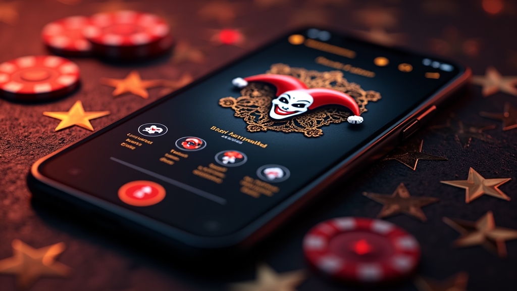 Telefon i bezpieczny plik APK Royal Joker w ciemnym stylu casino